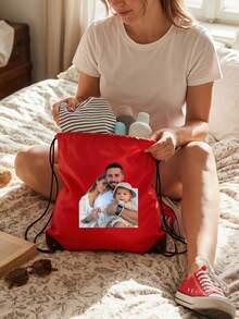 Custom Drawstring Backpack, Personalized Photo Drawstring Gym Bag, Multiple Colors Available, Sackpack For Travel Fitness Daily Use, School Supplies - Multicolor - View 8