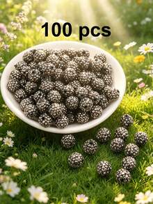 50/100pcs 10mm Shiny Disco Ball Beads - Reflective Multicolor Plastic Beads, Suitable For Jewelry Making, DIY Crafts, Necklace And Earring Accessories, Jewelry Making Beads, Earring Components, Handmade Beads - Multicolor - View 28