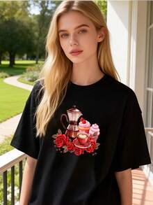 Kvinnor T-shirts - Svart - Visa 6