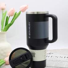 Stanley 40oz Quencher ProTour Tumbler, Flip Straw Insulated Stainless Steel Leakproof Travel Cup - 黑色 - 查看 4