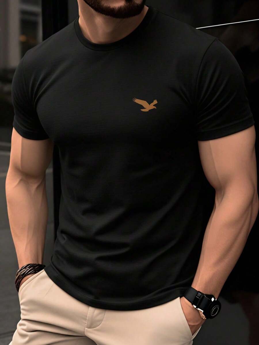 Men's Short-Sleeved Cotton T-Shirt With A Cool Print That Says "World's Coolest Dad." Perfect Casual Wear For Father's Day. Lightweight And Comfortable Fabric, Stylish Urban Design. Ideal Gift For Dad Or For Everyday Wear. - 黑色 - 查看 1