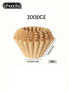 choxila 50/100 buah Filter Kopi Putih/Cokelat, Filter Kertas Berbentuk Kerucut Mudah Digunakan, Desain Filter Kopi yang Diperbarui, Filter Kopi Keranjang Dasar, Kertas Filter Kopi untuk Alat Seduh Kopi Tuang - kertas saring kopi - View 19