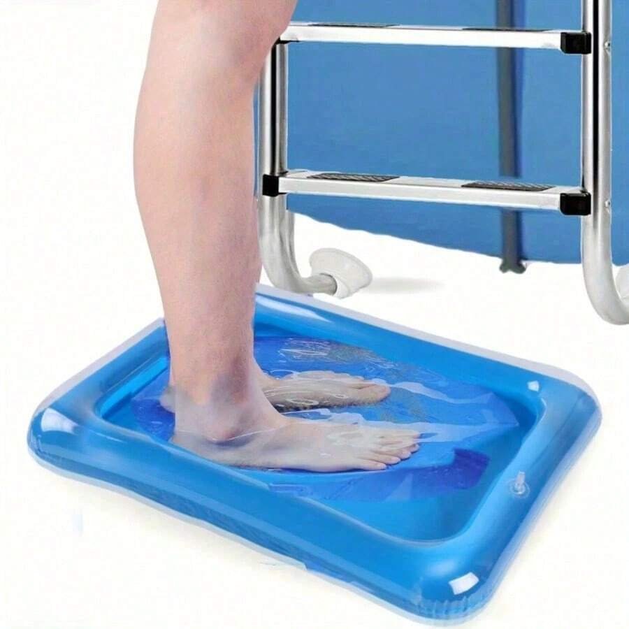 1pc Portable Foldable Swimming Pool Cleaning Basin, Essential For Above Ground Pool Maintenance Before Use, Color: Blue, Also Can Be Used As Foot Basin - Multicolor - View 1