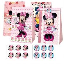 Disney 24Pcs Minnie Mouse Gift Bag Set, Cartoon Party Supplies, Gift Wrapping Accessories, Wrapping Paper Bags, Suitable For Birthday And Holiday Gifts. - Multicolor - View 2