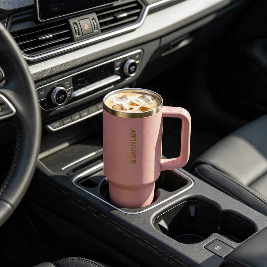 STANLEY Limited Edition Antique Pink 40oz ProTour Tumbler Rare Collector's Piece Flip Straw Leakproof Tech Double-Wall Vacuum Insulation Stainless Steel All-Day Cold Hot Retention Soft Matte Aesthetic Luxury Gift Ready Travel Mug - Màu hồng gỉ - Xem 1