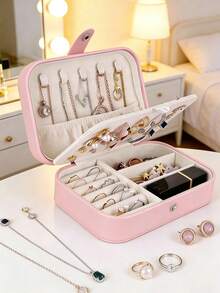 1 hộp đựng trang sức du lịch nhiều tầng, hộp đựng trang sức dung lượng lớn, hộp trang sức chống thấm nước bằng da PU, hộp đựng để bàn, giá đỡ trang sức, giá trưng bày vòng cổ đa chức năng, hộp đựng nhẫn, hộp đựng nước hoa, giá đựng trang sức chống thấm nước, hộp trang sức có thể tháo rời, hộp đựng mỹ phẩm, quà tặng cho phù dâu, quà sinh nhật, quà tốt nghiệp, trang trí đám cưới, trang trí phòng ngủ, trang trí bàn làm việc, quà tặng cho phái nữ, trang trí phòng ngủ - Nhiều màu - Xem 9