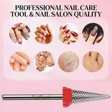 NotNoot 3/32 Inch Cross Cut Tapered Safety Carbide Drill Bit, Suitable For Nail Trimming, Cuticle Removal, Gel Nail Removal, Suitable For Manicure And Pedicure - Red - View 6
