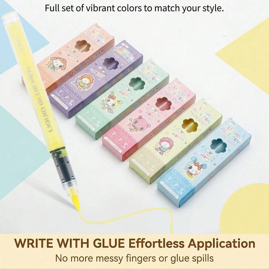 Holiday Greeting Card Postcard Glue Pen, Direct Liquid Quick-Dry Dot Glue Pen For Scrapbooking, Multi-Functional Portable Liquid Student DIY Card Handmade Pen-Style Glue