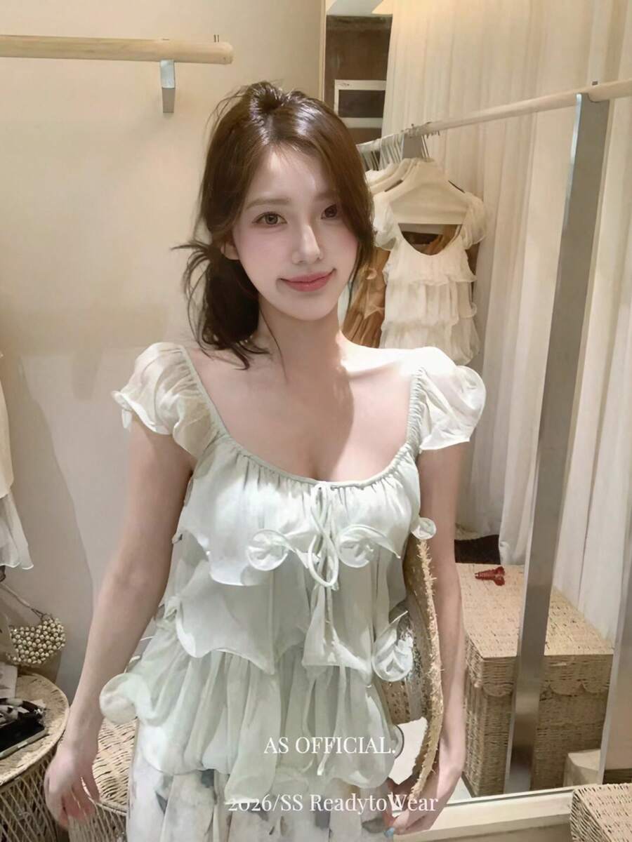 Women Tops - Green - View 1