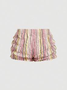 Shorts fruncidos kawaii con lazo: disfraz sexy de diablita, pantalones bombachos, conjunto para mujer. - Multicolor 2 - Ver 1