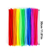 100pcs Mixed Color Soft Fiber Strands, Suitable For Handmade Decoration, Crafts And Project Making, Random Colors, Great For Flower & Animal Shapes - Mixed Colors 100pcs - View 3