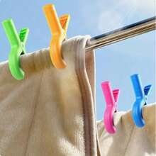 4pcs Colorful Windproof No-Mark Clothes Drying Clips, Suitable For Clothes, Shoes And Socks, Perfect For Use On Beach, Swimming Pool Or Cruise Ship Chairs, Windproof And Waterproof - Upgraded Version - View 8