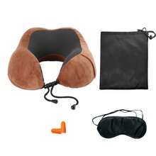 Travel Neck Pillow U-Shaped Pillow Portable Pillow Airplane Pillow Car Pillow Office Nap Pillow - Blue - View 9
