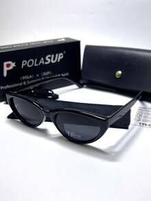 POLASUP New Cross-Border Retro TR90 Plug-In Temple Cat Eye Frame European & American Fashion Cool Vintage Cat Eye Small Frame Polarized Sunglasses For Women, Fashion Accessory Glasses With Free PU Glasses Case - Multicolor - View 8
