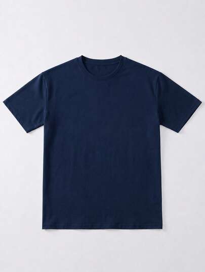 Women's Loose Round Neck T-Shirt, All-Match Solid Color Short Sleeve Top, Soft Skin-Friendly Breathable, Versatile For Daily Commute Casual Summer