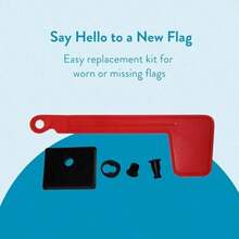 ARCHITECTURAL MAILBOXES - Plastic Replacement Kit For Plastic Flag, RFL100AM, Red - As Pic - View 3