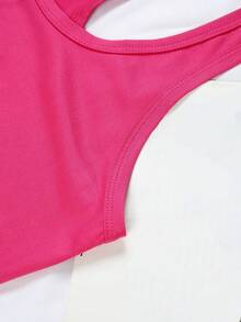 Disney Official Authorization | Women's Casual Round Neck Sleeveless Vest. Featuring Characters Such As Mickey, Minnie, And Donald Duck, With Cruise Themed Prints, It Exudes A Vacation Atmosphere. It Is An Eye-Catching Item For Travel Attire And An Ideal Choice For Commemorating A Trip. - Màu Hồng Tươi - Xem 5