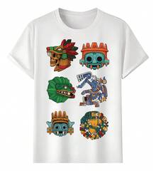 Camiseta Muscle Freaks Estilo Dioses Aztecas - Blanco - Ver 1