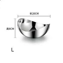 1個現代輕奢金屬不鏽鋼水果盤，高端不鏽鋼水果收納盤設計師月亮形水果盤家用客廳咖啡桌零食堅果盤甜點糖果盤蛋糕盤適用於客廳餐廳甜點店婚禮派對 - 銀色 - 查看 6
