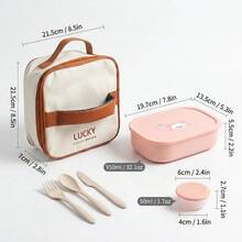 Cute Cartoon Plastic Lunch Box With Detachable 3 Compartments, Microwave Divided Bento Box, Portable Fruit Salad Food Storage Container, Refrigerator Fresh-Keeping Box, Lunch Container For Student Adult Use In Home, Office, Picnic, Back To School - Multicolor - View 19