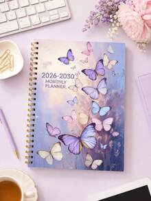 1本 2026-2030 女性月計畫筆記本，A5 60個月月計畫週計畫日計畫日曆手帳本 2027，適用教師、學生與居家使用，返校用品、辦公桌配件、居家必需品 - A5 - 查看 2