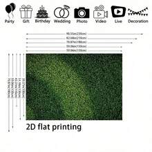 2D Flat Green Leaf Grass Natural Photography Backdrop, Green Grass Background, Fresh Breeze, Birthday, Wedding, Event, Holiday, Party Background - 1 - View 4