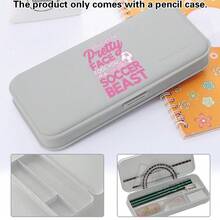 Multi Compartment Pencil Box With Secure Latch Closure Durable Lightweight Design Ideal For Organizing Pens Pencils Markers And Other Stationery Perfect For Students Office Use And Travel - Light Grey - View 9