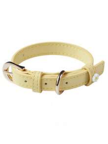 1pc Exquisite Handmade Dog Collar, Made Of Comfortable Microfiber Leather, Non-Choking Dog Supplies, Multi-Size Adjustable Neck Circumference, Sturdy Metal Buckle, Cute Pet Fashion Accessory For Cats And Dogs - Multicolor - View 24
