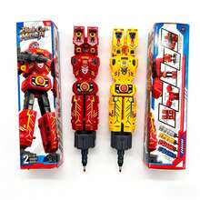 3pcs Robot Transforming Ballpoint Pens, Assorted Colors, Black Ink, Smooth Writing, Ergonomic Design, Perfect For Office & School, Ideal Gift For Parties, Holidays & Friends - Multicolor - View 3