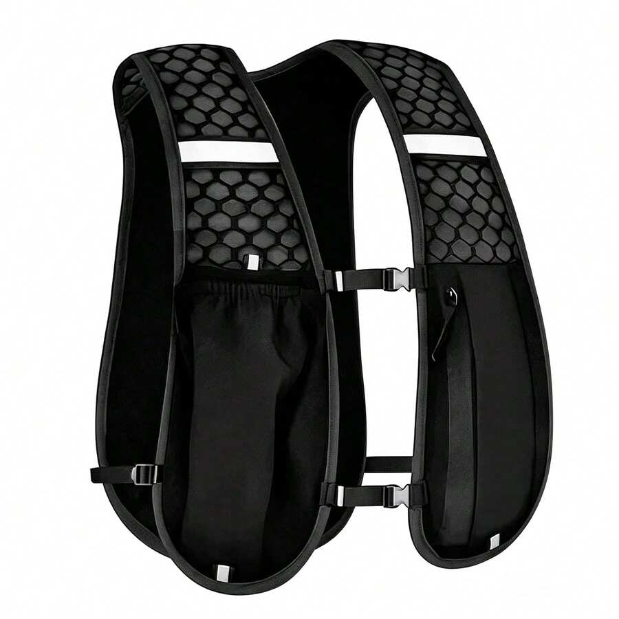 Adjustable Unisex Sports Vest With Water Bladder, Phone Holder, Ideal For Running, Cycling, Hiking, Marathon, Camel Water Bladder Backpack - Black - View 1