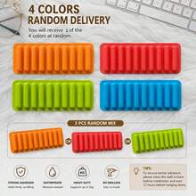 1/3-Compartment Silicone Ice Cube Tray Mold, Suitable For Small Water Bottles, Bottled Soft Drinks, And Restaurants, To Make Perfect Ice Cubes. - Multicolor - View 13