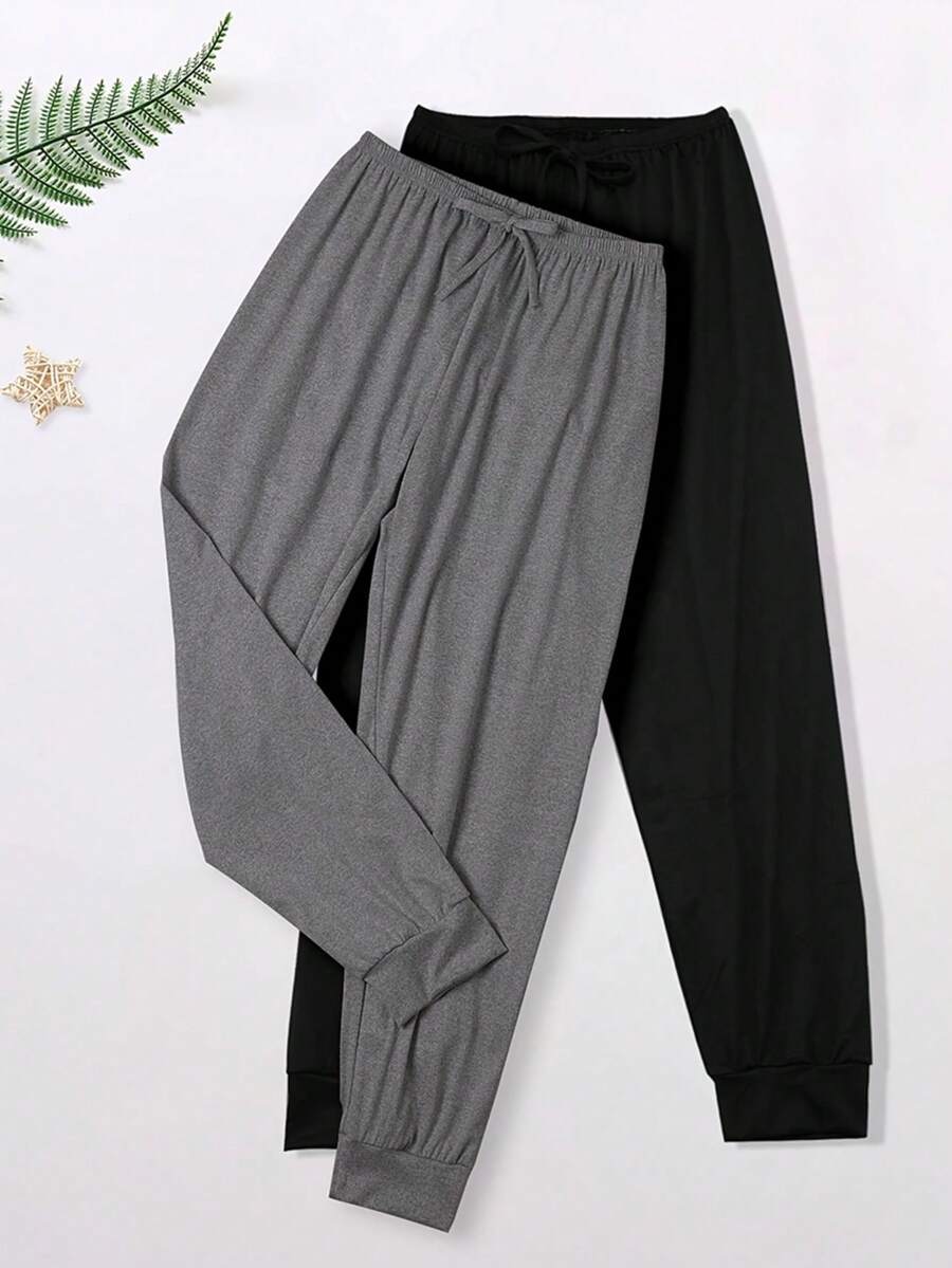 女款 2 件組居家服套裝,含長褲與睡褲,春/夏季 - 彩色 - 查看 1