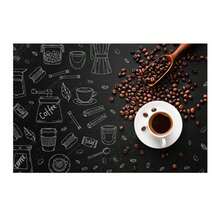 1 pieza Alfombrilla de bandeja de goteo para cafetera de encimera de cocina, alfombrilla absorbente para dispensador de agua, alfombrilla para barra de café, posavasos aislante de calor, alfombrilla de mesa a prueba de aceite, accesorio de alfombrilla para encimera de barra de café, adecuada para encimeras - Multicolor - Ver 12