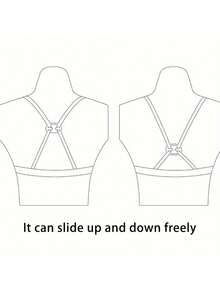 4pcs/2pcs Clips invisibles antideslizantes para tirantes de sujetador - Diseño cruzado, ganchos de sujetador transparentes, antideslizantes - Colocar - Ver 10