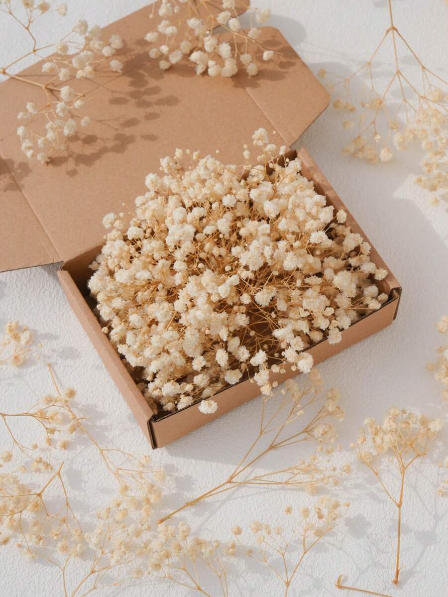 25/50/100/300片 人造迷你星星亮片 - 用於樹脂模具藝術與手工藝、髮飾、婚禮花環、桌花、家居裝飾等 - 牛奶白7 - 查看 1