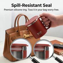 304 Stainless Steel Drinking Cup Portable Coffee Mug Double Layer Cup For Cold And Hot Drinks Sealed Reusable Tumbler - Multicolor - View 5
