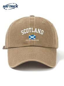 1pc Unisex SCOTLAND Print Soft Top Baseball Cap, Vintage Washed Breathable Sun Hat, Suitable For Outdoor Sports, Hiking, Camping, Daily Wear, Hip Hop Hat, Trucker Hat, Adjustable Brim, Gift, Holiday Gift - C - View 11