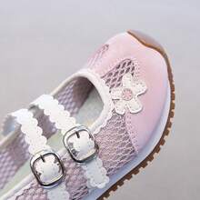 Children's Breathable Mesh White Shoes, Princess Style Toddler Slip-On Sandals - Pink - View 6