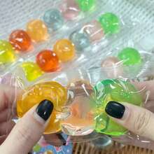 1pc Transparent Water Ball Squishy, Soft Stretchy TPR Stress Relief Squeeze, Sensory Anxiety Relief Item For Teens & Adults, Desk Decor & Party Favor - Multicolor - View 4