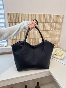 Large Capacity Handbag For Women, New Arrival Minimalist Commuter Shoulder Tote Bag - Black - View 11