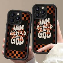 Tipografía Niño de Dios en naranja y negrofunda de teléfono Fundas compatibles con ,Apple,VIVO,OPPO,,, y Honor.Fabricadas en silicona TPU,ofrecen protección contra golpes y caídas.correa para celular - Negro - Ver 3