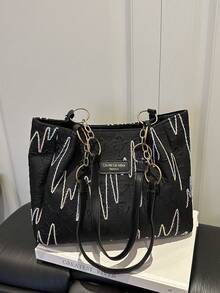 Large Capacity Handbag For Women, New Arrival Minimalist Commuting Shoulder Tote Bag - Multicolor - View 5