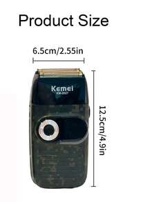 Kemei KM-2027 迷彩設計旅行刮鬍刀或戶外電動刮鬍刀，2合1 USB充電式電動刮鬍刀，LCD往復式刮鬍刀，大容量刮鬍刀，多功能男士鬍鬚刮鬍刀，男士生日禮物，熱銷刮鬍刀 - 軍綠色 - 查看 4