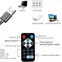 LED Aurora Projector|Atmosphere Projection Table Lamp|RGB Night Light|LED Bedroom Projector Light|Smart Light|Small Table Lamp|Atmosphere Decorative Light|USB Light|USB Plug-In Use|With Multi-Color Remote Control|No Batteries Required|Suitable For Room Decoration And All Occasions|Christmas Gift|Valentine's Day Gift|Wedding Gift|Birthday Gift|Halloween Gift - Remote-controlled Aurora Magic Ball - View 11