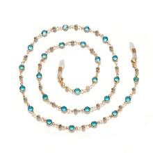 1pc Metal Glasses Chain With Metal Trim And Colorful Rhinestone Inlay, Elegant Decorative Anti-Loss Fashion Travel Essential Glasses Chain For Women - Multicolor - View 15