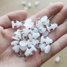 100pcs - Curtain Track Hanging Rollers, Curtain Track Pulleys, Ball Bearing Rollers, Track Wheels - White 100pcs - View 8