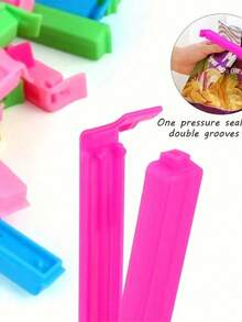 Reusable Plastic Food Bag Clips - 20/10/5 Packs, Suitable For Storage Boxes And Kitchen Organization Accessories - Multicolor - View 7