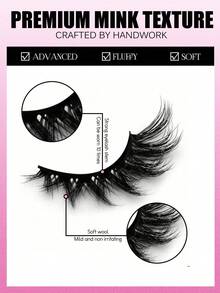 Asiteo Cat Eye Eyelashes 5 Pairs Fox Eye Lashes Faux Mink Lashes Fluffy Strip False Lashes,Corner Lashes Natural Look Eyelashes Lash Extension Makeup Strip Lashes,Lashes,Eyelashes,Fake Lashes,Make Up Tools - 黑色 - 查看 5