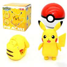 Figurină de acțiune transformabilă Pokeball Pokemon, jucărie de colecție anime Monster de buzunar, design în stil oficial, excelentă pentru afișare și decor de birou, cadou perfect pentru fanii Pokemon - - Pikachu - Vizualizare 4