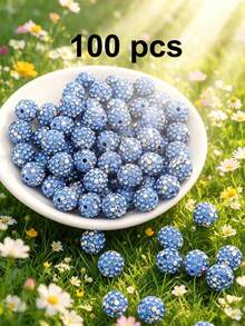 50/100pcs 10mm Shiny Disco Ball Beads - Reflective Multicolor Plastic Beads, Suitable For Jewelry Making, DIY Crafts, Necklace And Earring Accessories, Jewelry Making Beads, Earring Components, Handmade Beads - Multicolor - View 27